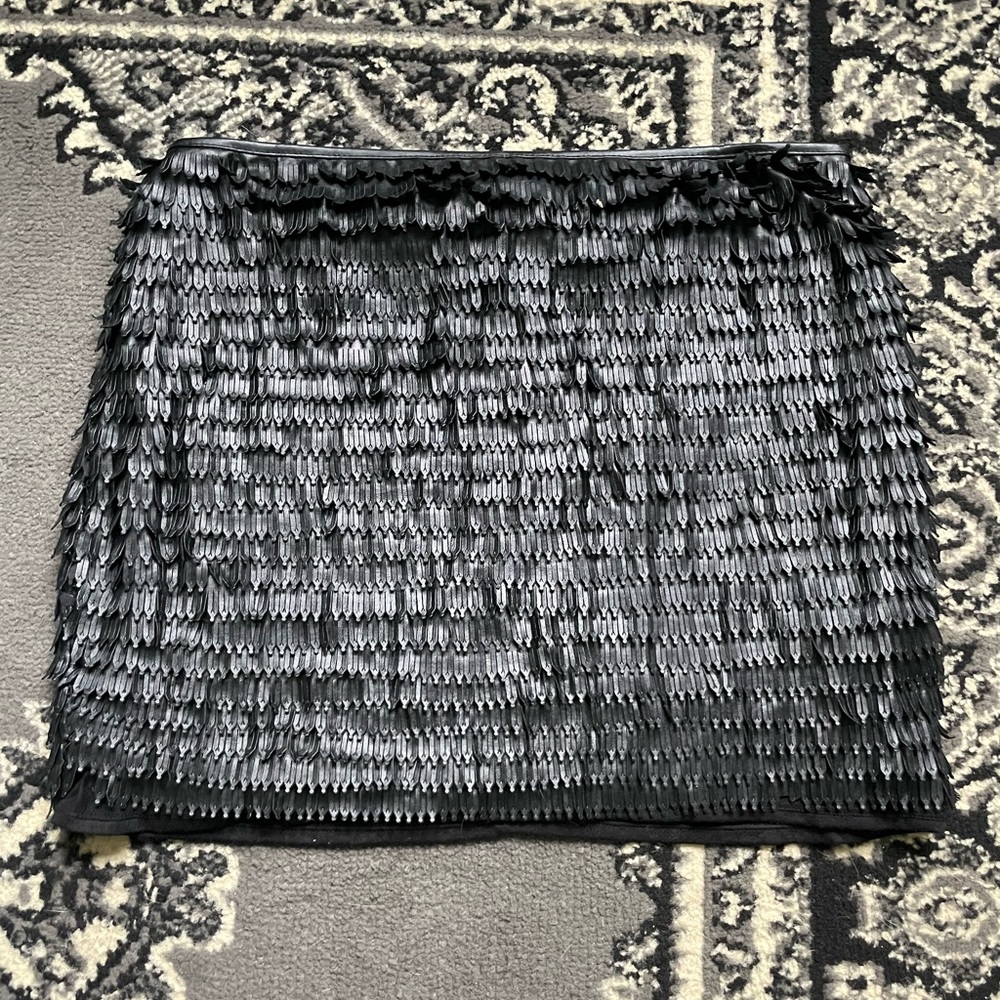faux leather mini skirt